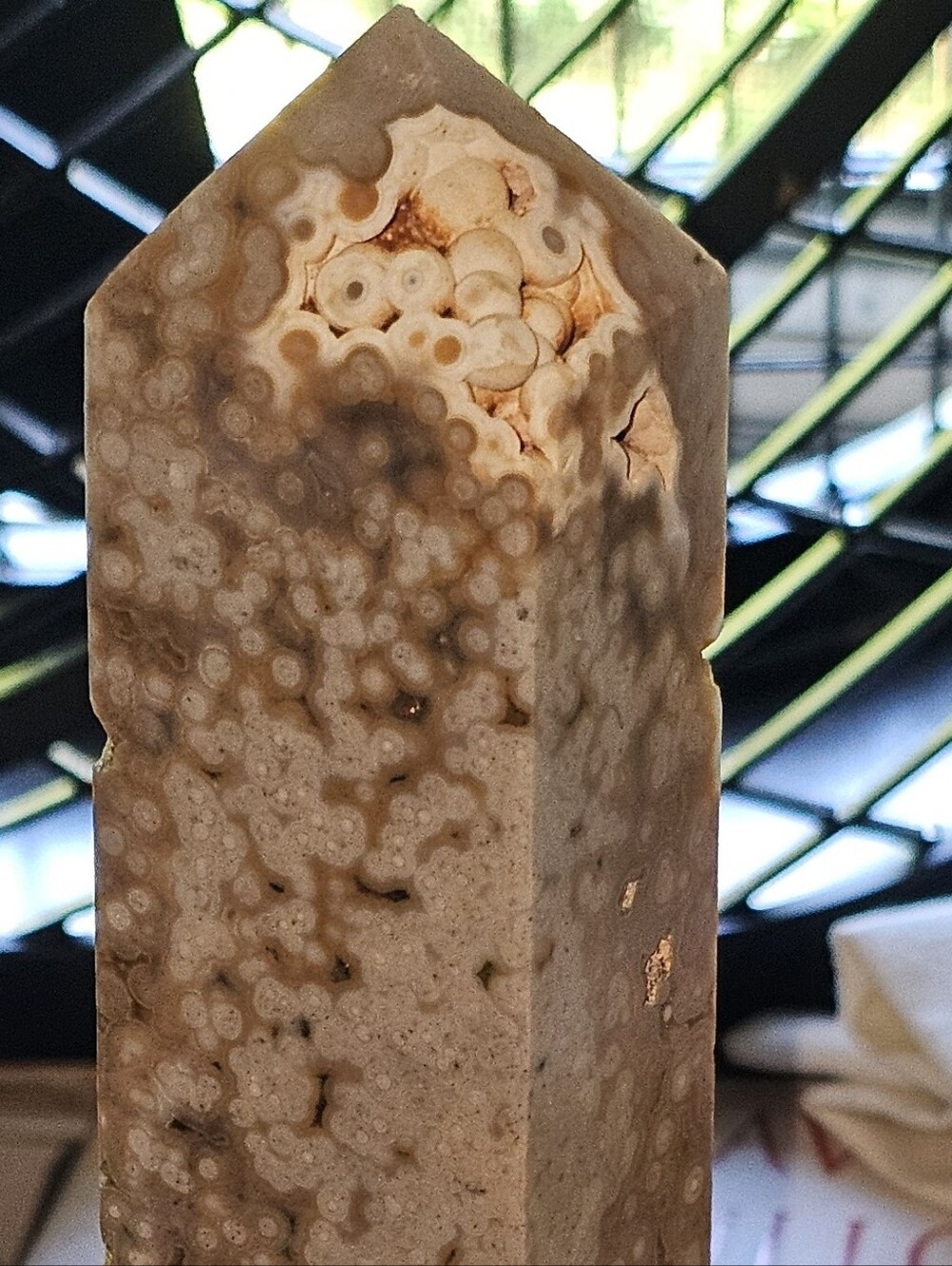 ✨NEW! Big Stunning Orbicular Ocean Jasper Tower|Open Vugs w/ Fully Formed Orbs!